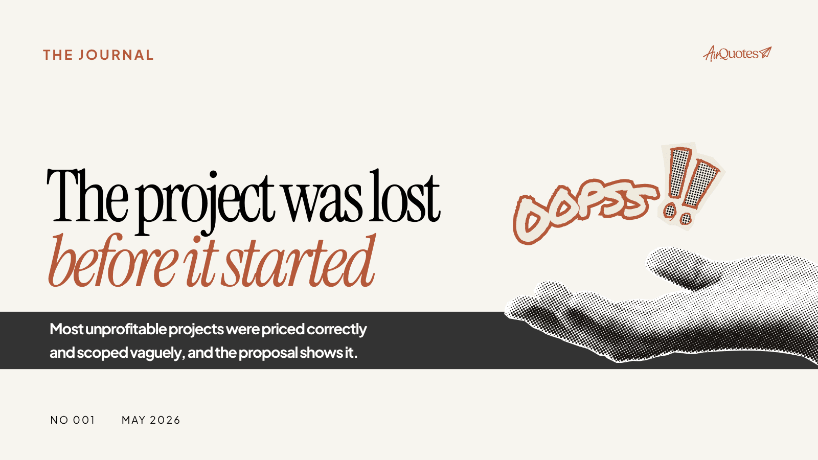 Project-lost-Airquotes - Proposal Platform for Creative Studios