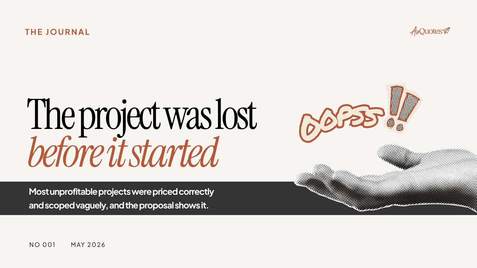 Project-lost-Airquotes - Proposal Platform for Creative Studios